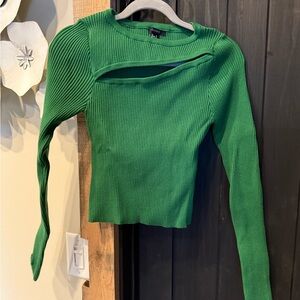 Forever 21 Green Ribbed Sweater
